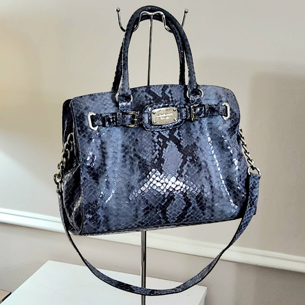 Michael Kors Hamilton Python Satchel Shoulder Bag - image 6